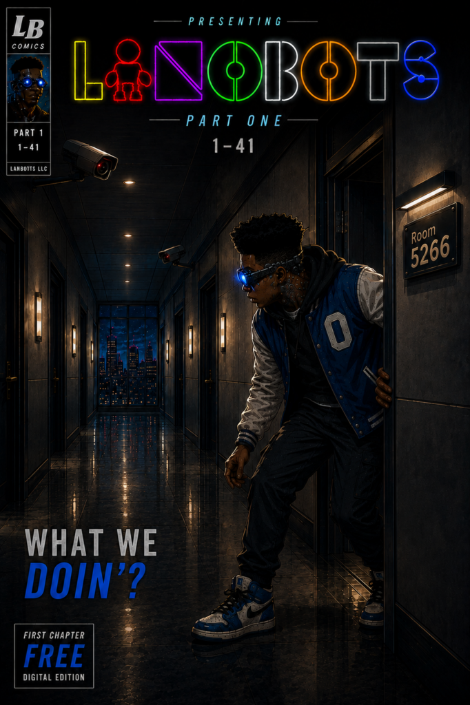 Cover: LanoBots Comics — What We Doin'?