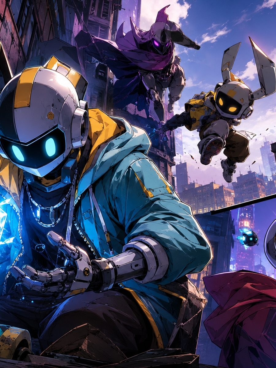 Panel 2 â€” The crew assembles